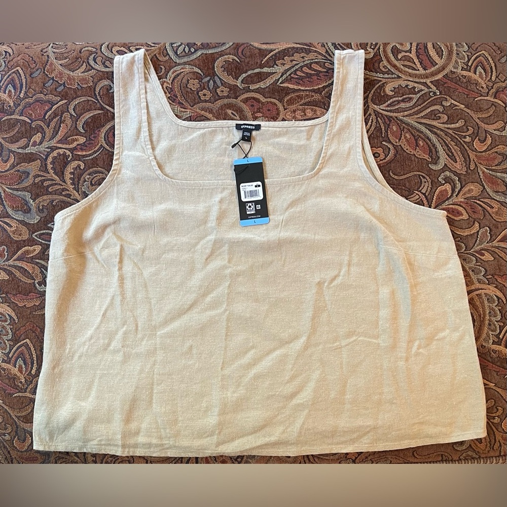 Express Women's Beige Tank Top